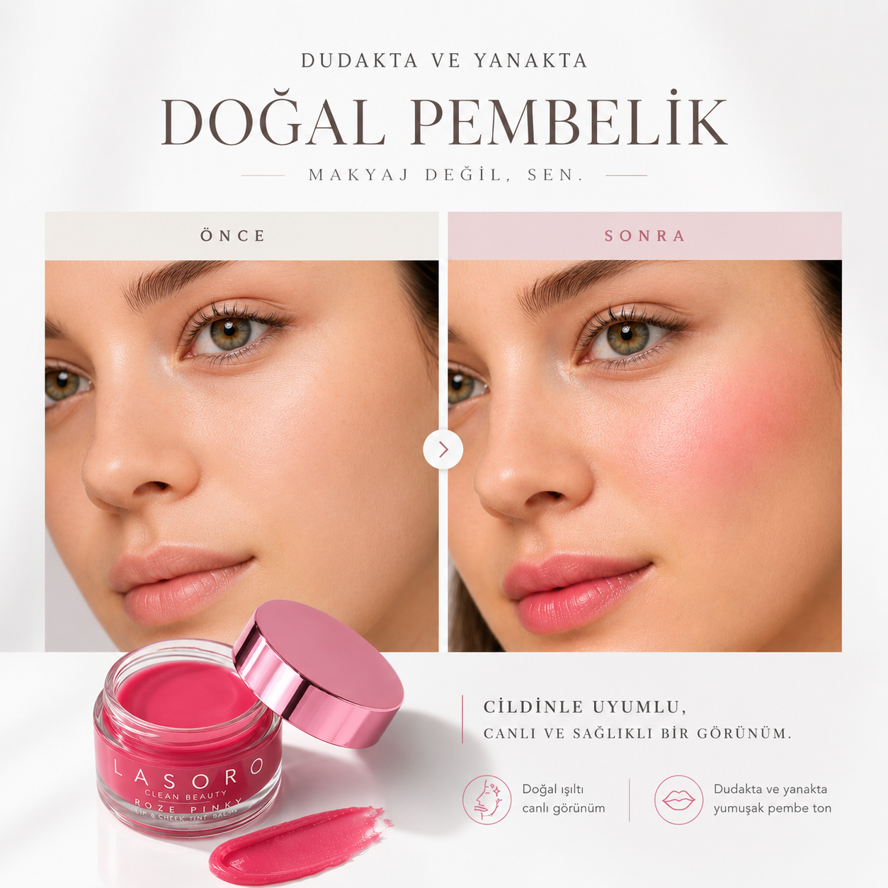 Roze Pinky Lip & Cheek Tint Balm