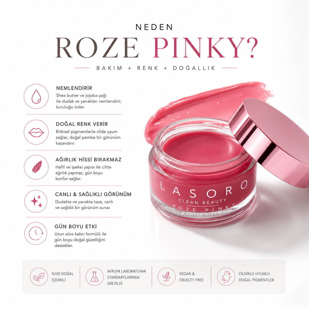 Roze Pinky Lip & Cheek Tint Balm