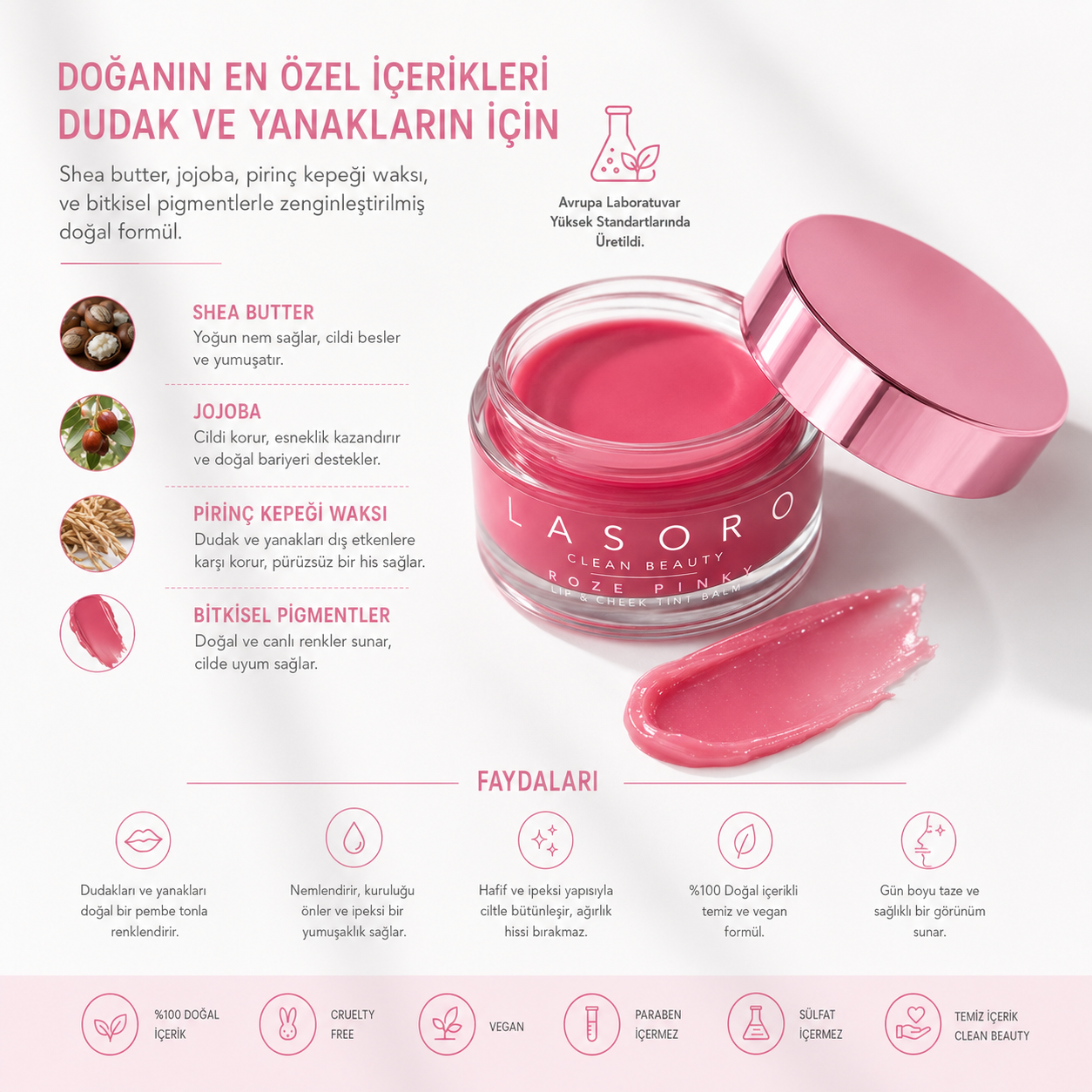 Roze Pinky Lip & Cheek Tint Balm